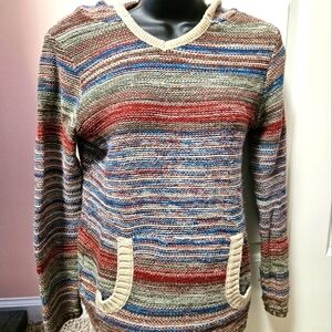 VENUS Cable Knit Hoodie Sweater With Pocket Pouch